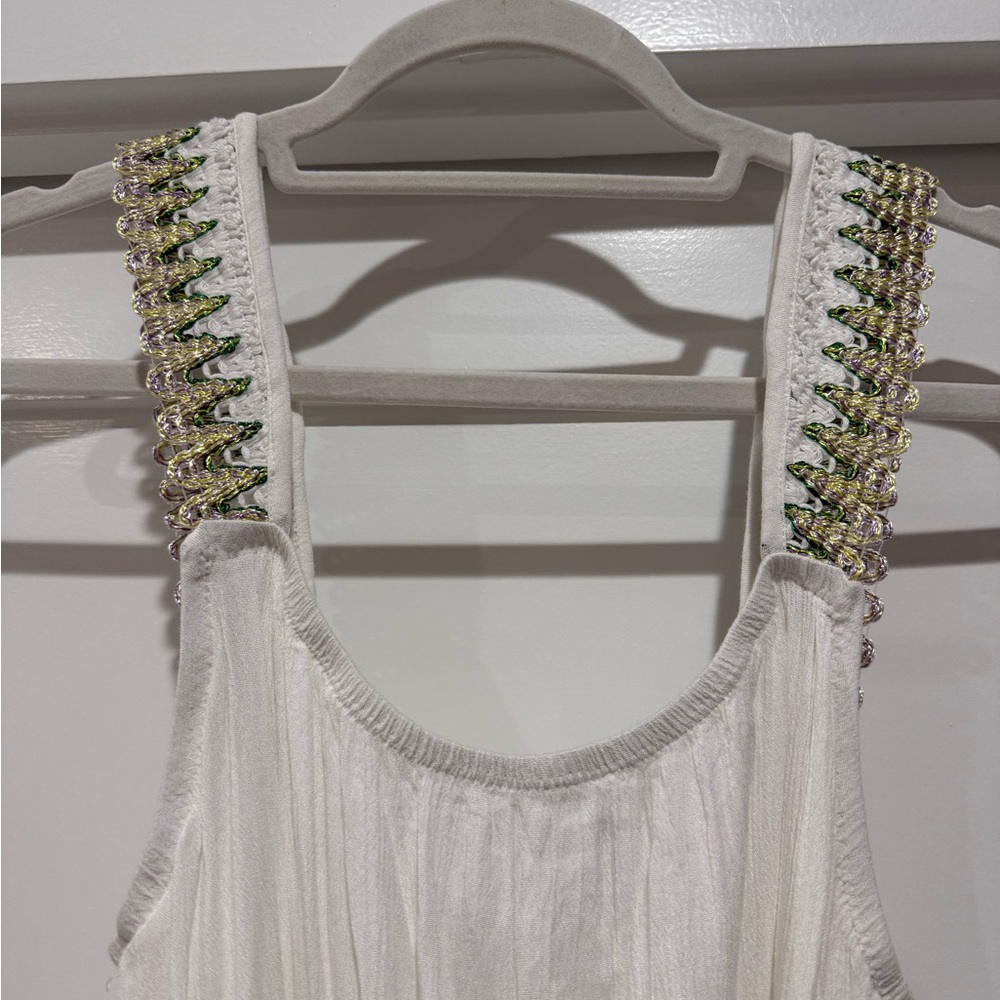 BECCA by Rebecca Virtue Layla Crinkled Rayon Dress Cover-up. Size Small - Picture 5 of 12
